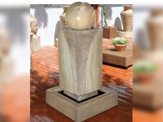 Ribbed Monolith Outdoor Fountain Ribbed Monolith Outdoor Fountain